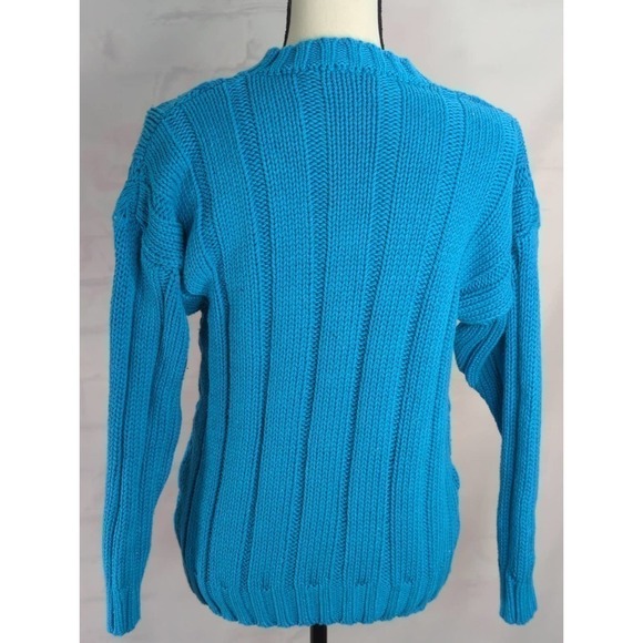 Alain Manoukian Tight Knit Blue Sweater‎ - Picture 4 of 7